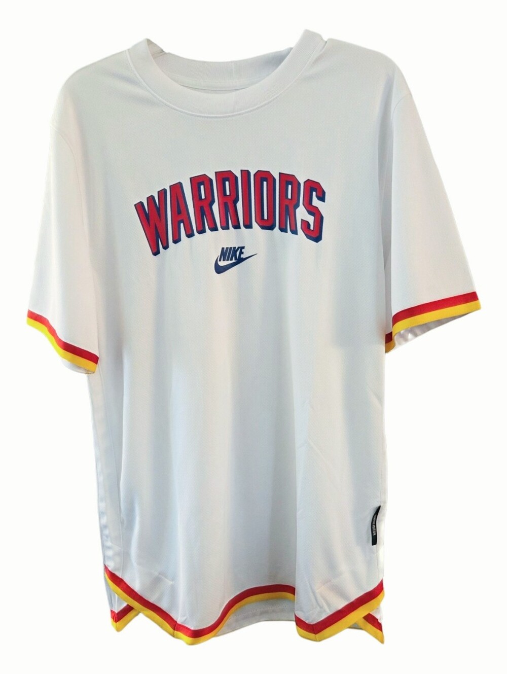 NWT Nike Men's Warriors Hardwood Classics NBA Short-Sleeve Pregame T-Shirt -Sz S